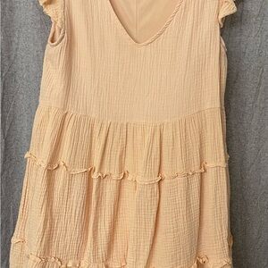 HYFVE Peach Ruffled Dress